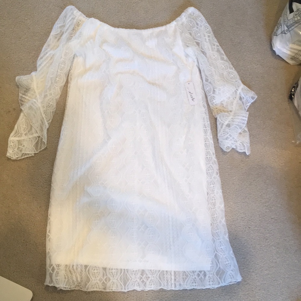 NWT white lace dress